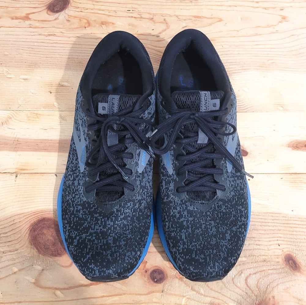 Brooks Launch 6 Running Shoes Black Blue Mesh Athletic 1102971D011 Size 10 - Picture 4 of 11